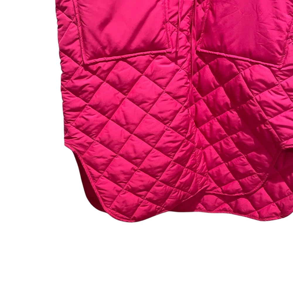 Timing Ruffle Cap Sleeve Quilted Midi Jacket Hot Pink Women’s Size Small New - Picture 5 of 12